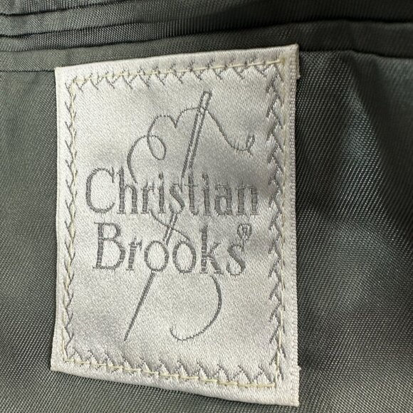 Christian Brooks Mens Gray Suit Jacket Size 46 Tailored In USA - Picture 4 of 5